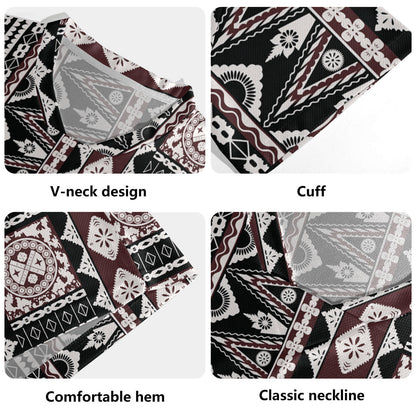 Fiji Rugby Jersey Bula Fiji Masi Motif Brown Color Design