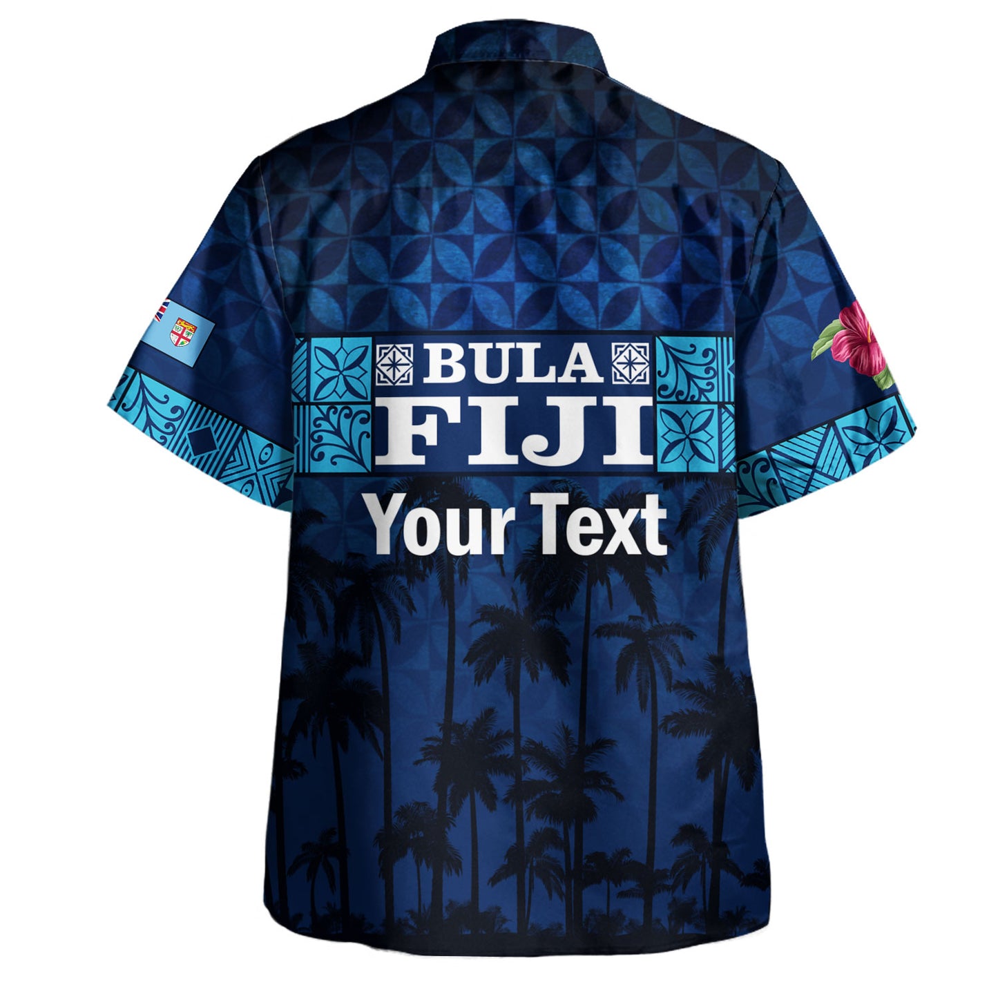 Fiji Hawaiian Shirt - Custom Bula Fiji Masi Palm Tree Design