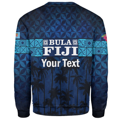 Fiji Sweatshirt - Custom Bula Fiji Masi Palm Tree Design