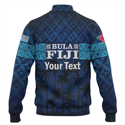 Fiji Baseball Jacket - Custom Bula Fiji Masi Palm Tree Design