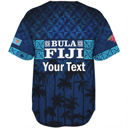 Fiji Baseball Shirt - Custom Bula Fiji Masi Palm Tree Design