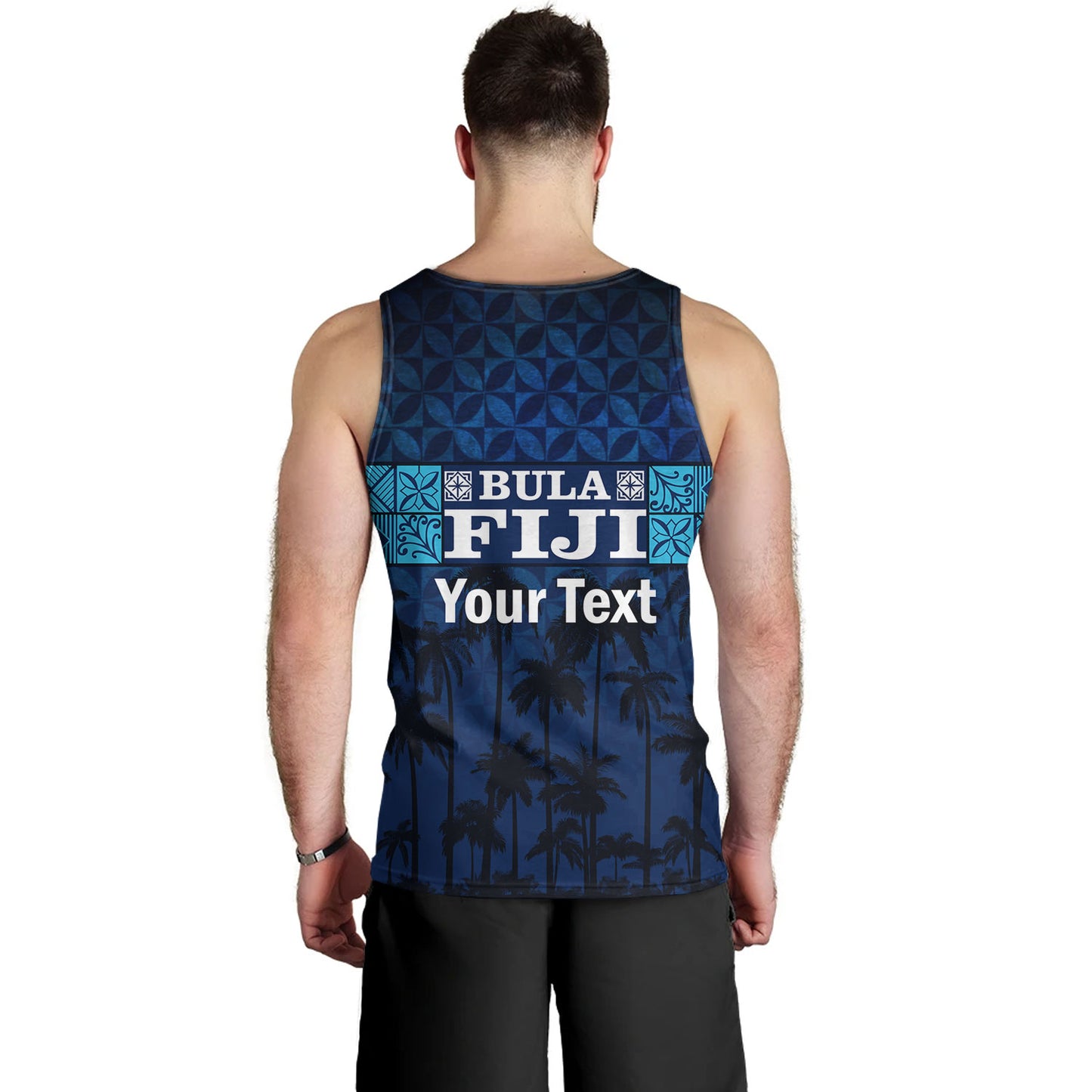 Fiji Tank Top - Custom Bula Fiji Masi Palm Tree Design