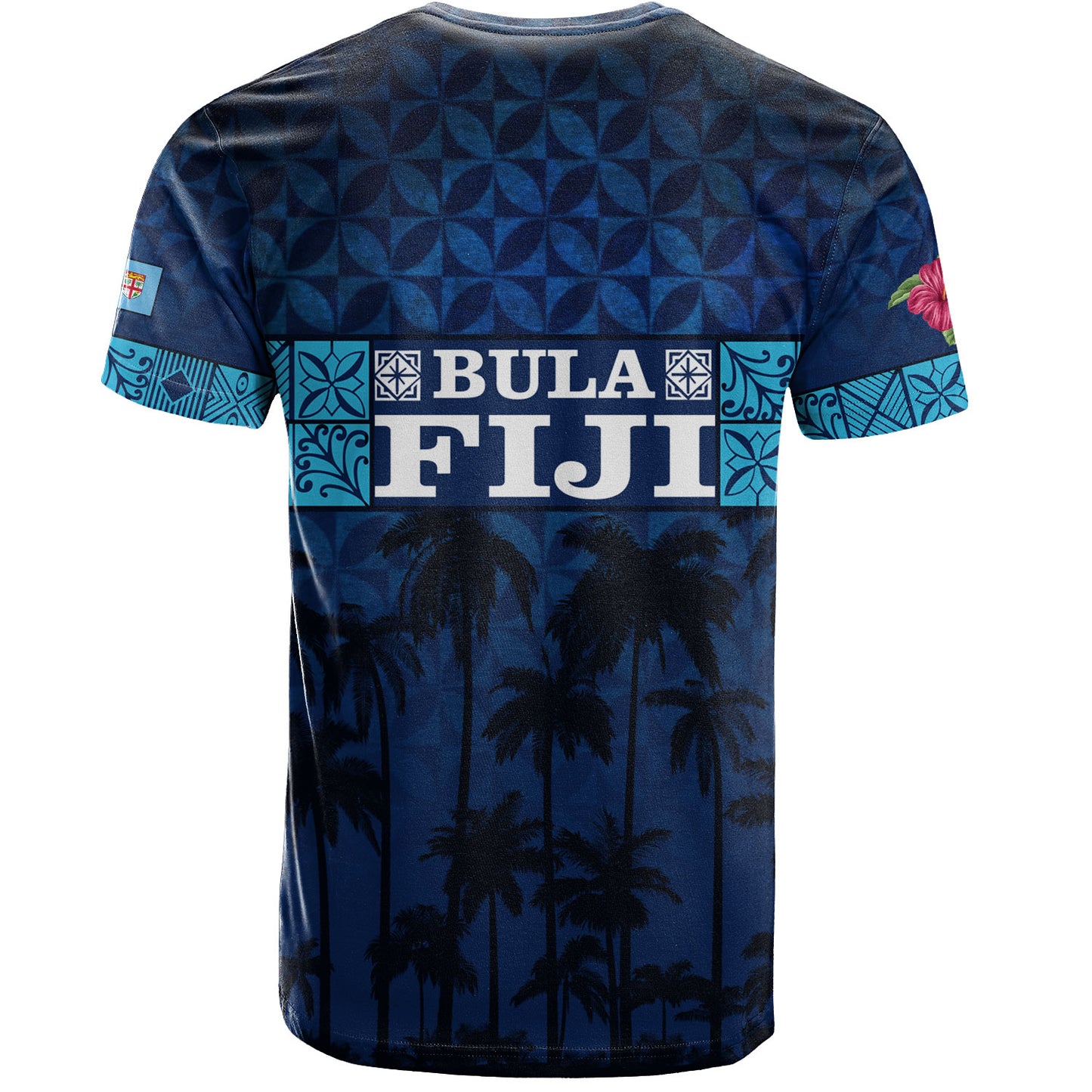 Fiji T-Shirt - Custom Bula Fiji Masi Palm Tree Design