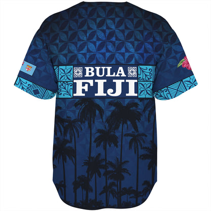 Fiji Baseball Shirt - Custom Bula Fiji Masi Palm Tree Design