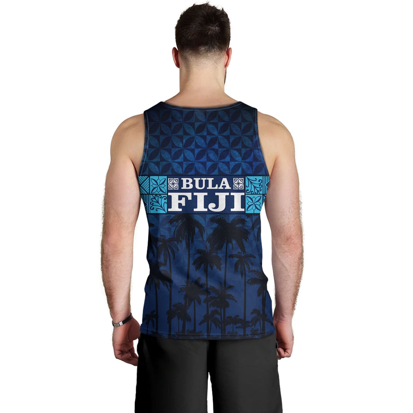 Fiji Tank Top - Custom Bula Fiji Masi Palm Tree Design