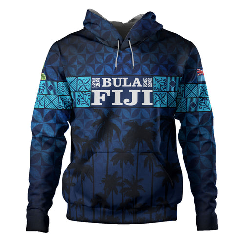Fiji Hoodie - Custom Bula Fiji Masi Palm Tree Design
