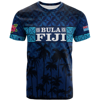 Fiji T-Shirt - Custom Bula Fiji Masi Palm Tree Design