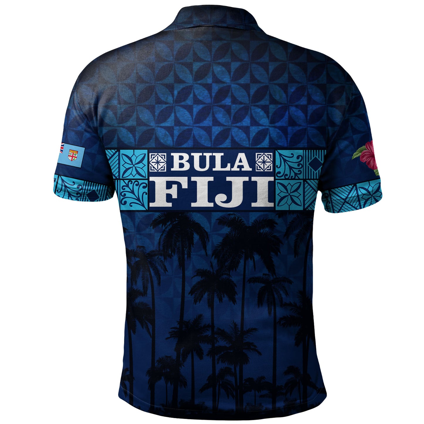 Fiji Polo Shirt - Custom Bula Fiji Masi Palm Tree Design