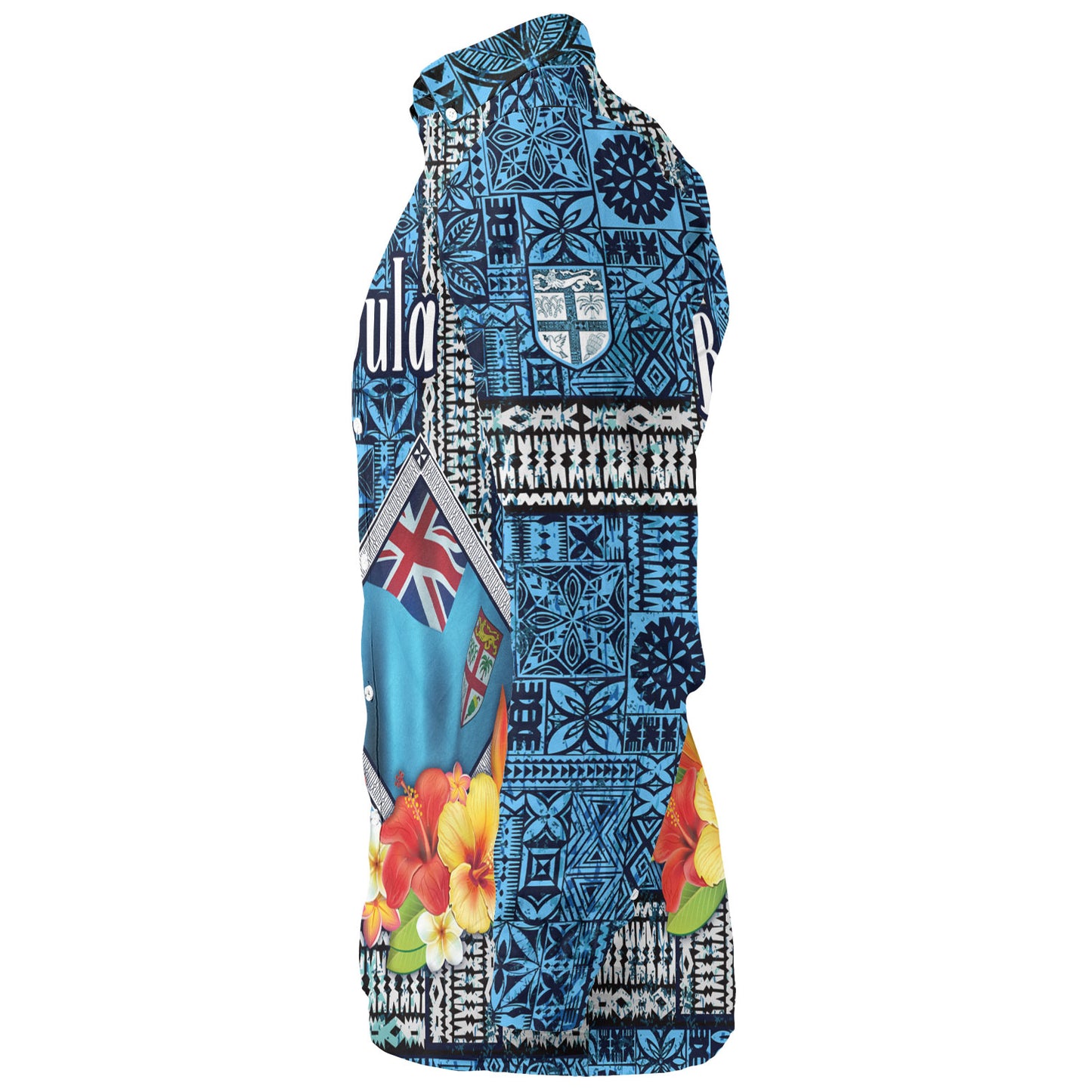 Fiji Long Sleeve Shirt Bula Fiji Masi Tropical Flowers Special Design