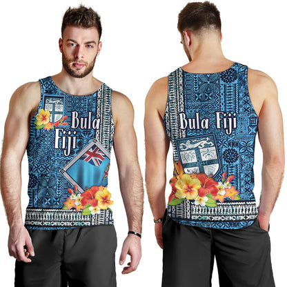 Fiji Tank Top Bula Fiji Masi Tropical Flowers Special Design