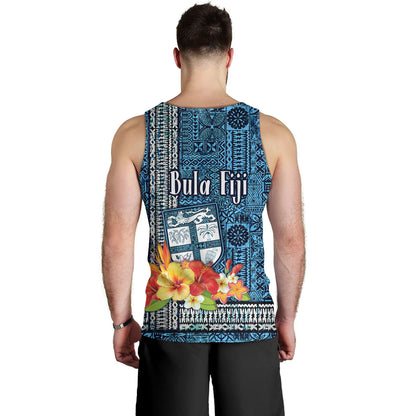 Fiji Tank Top Bula Fiji Masi Tropical Flowers Special Design