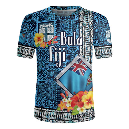 Fiji Rugby Jersey Bula Fiji Masi Tropical Flowers Special Design