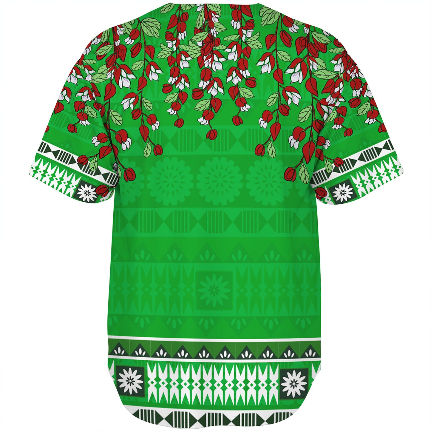 Fiji Baseball Shirt Bula Fiji Masi With Tagimaucia Flowers