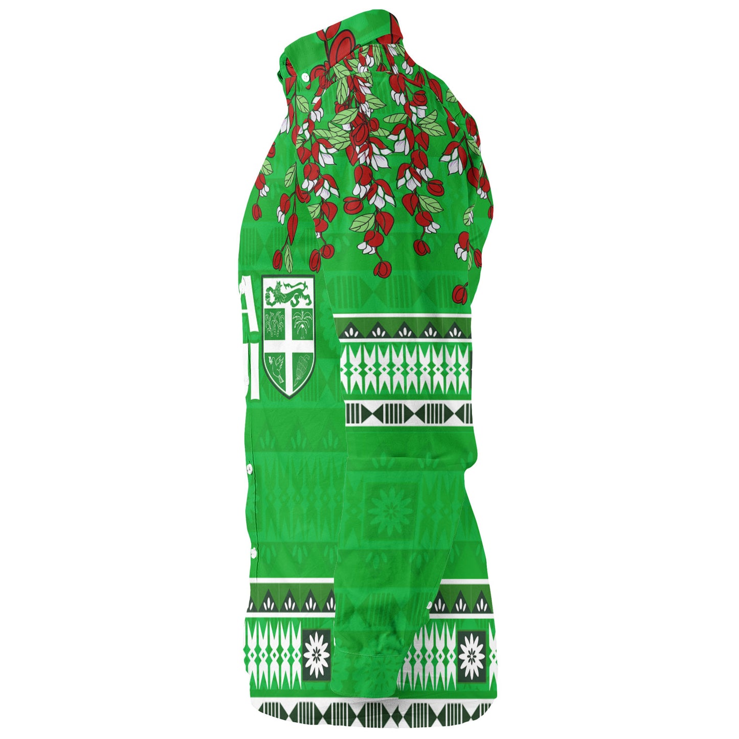 Fiji Long Sleeve Shirt Bula Fiji Masi With Tagimaucia Flowers