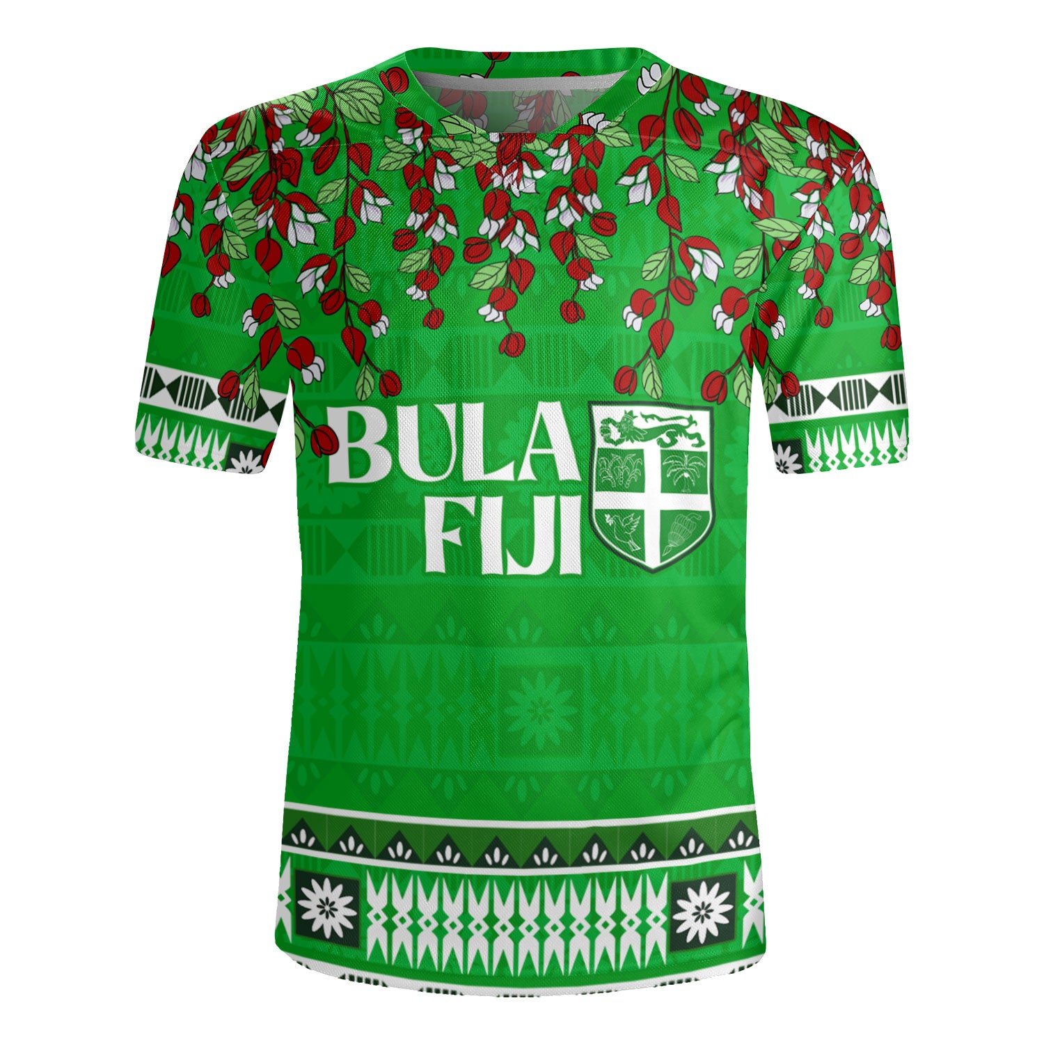 Fiji Rugby Jersey Bula Fiji Masi With Tagimaucia Flowers