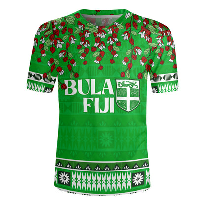 Fiji Rugby Jersey Bula Fiji Masi With Tagimaucia Flowers