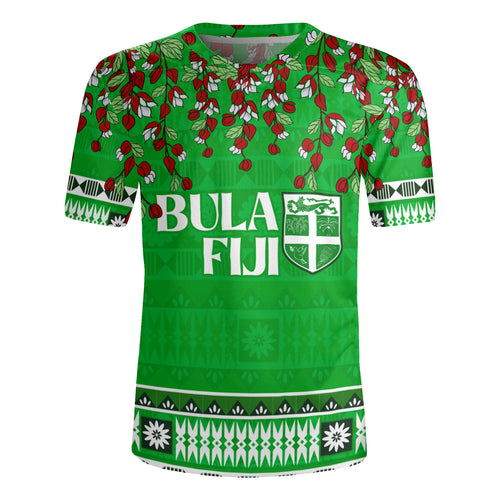 Fiji Rugby Jersey Bula Fiji Masi With Tagimaucia Flowers