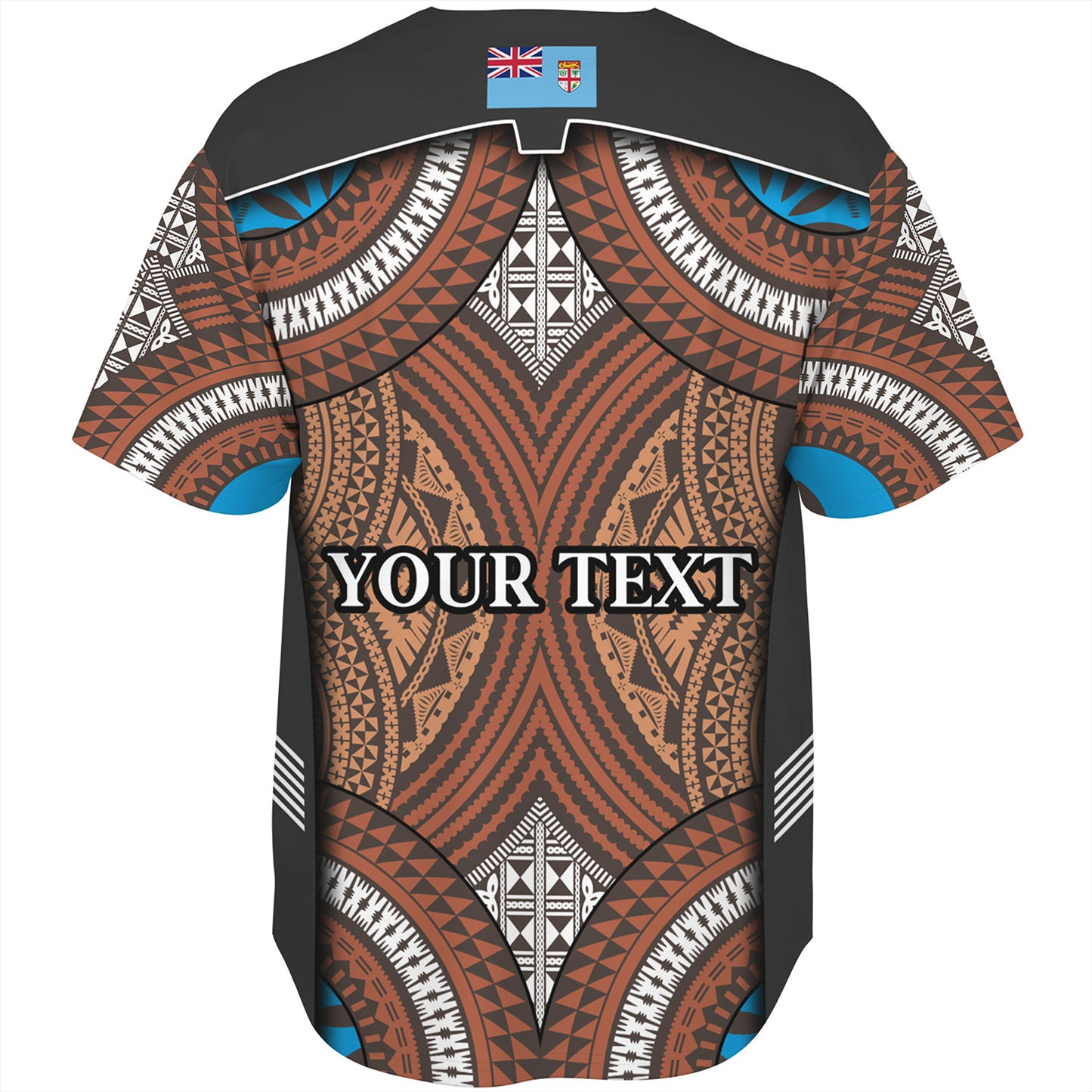Fiji Baseball Shirt Custom Bula Fiji Rugby Tapa Design
