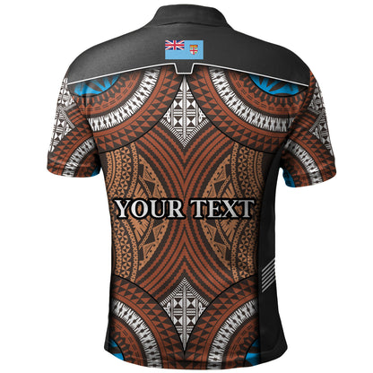 Fiji Polo Shirt Custom Bula Fiji Rugby Tapa Design