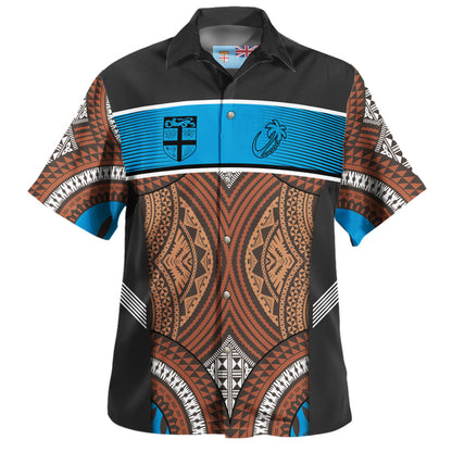 Fiji Hawaiian Shirt Custom Bula Fiji Rugby Tapa Design