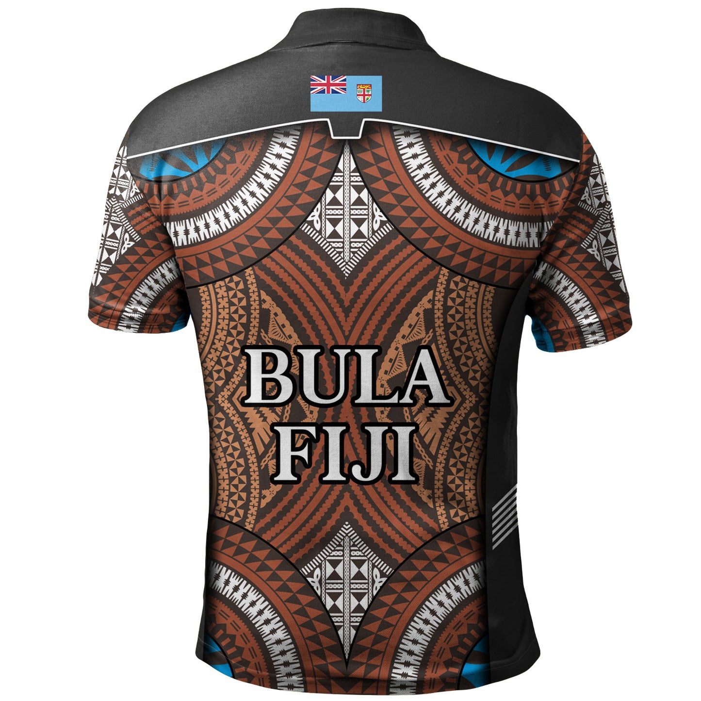 Fiji Polo Shirt Custom Bula Fiji Rugby Tapa Design