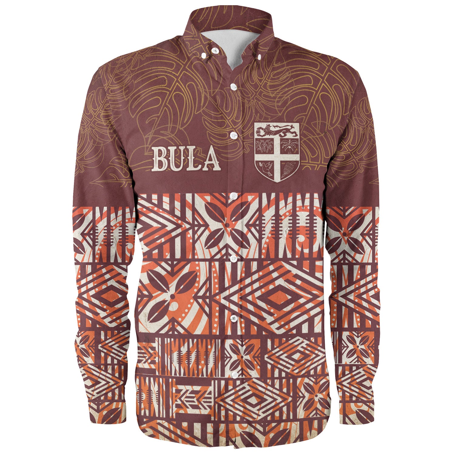 Fiji Long Sleeve Shirt Bula Fiji Wear Vintage Style