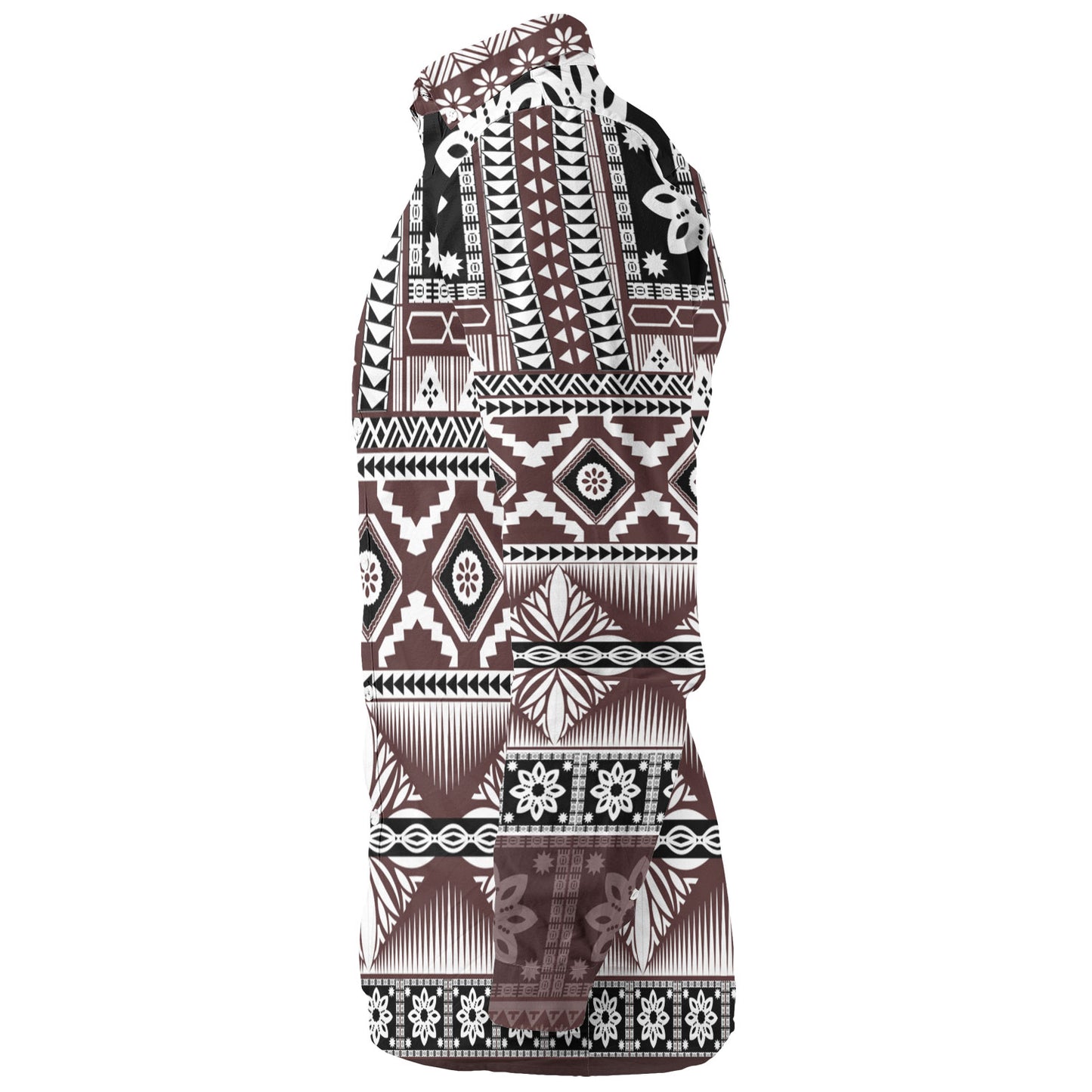 Fiji Long Sleeve Shirt Bula Fijian Masi Tapa Vintage Style