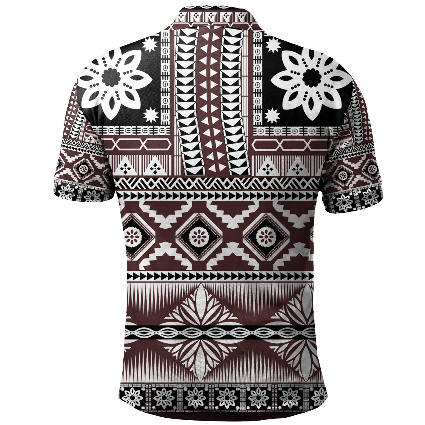 Fiji Polo Shirt Bula Fijian Masi Tapa Vintage Style