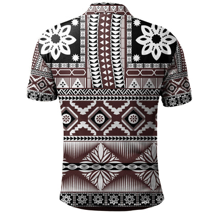 Fiji Polo Shirt Bula Fijian Masi Tapa Vintage Style