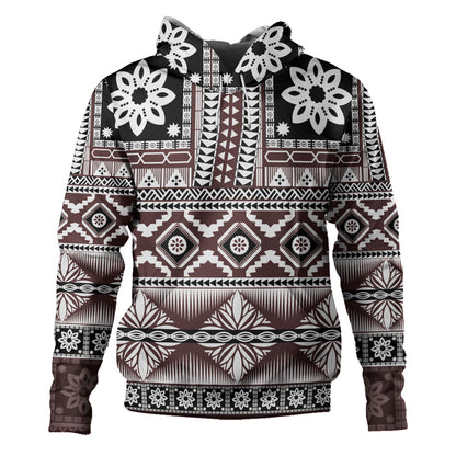 Fiji Hoodie Bula Fijian Masi Tapa Vintage Style