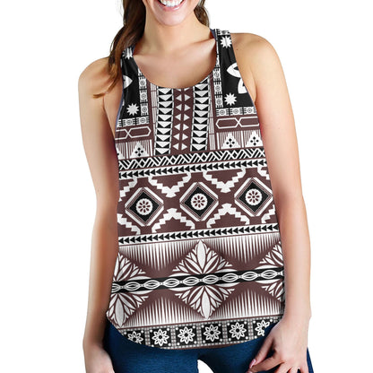 Fiji Women Tank Bula Fijian Masi Tapa Vintage Style