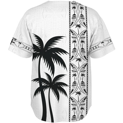 Fiji Baseball Shirt Bula Vinaka Tapa Palms Designs