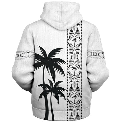 Fiji Sherpa Hoodie Bula Vinaka Tapa Palms Designs