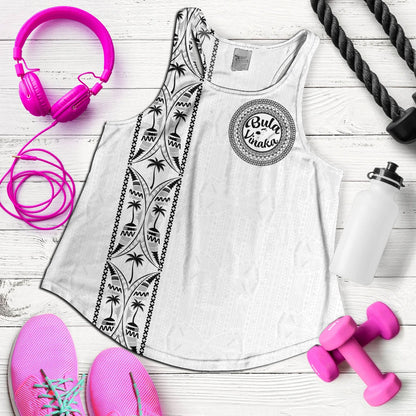Fiji Women Tank Bula Vinaka Tapa Palms Designs