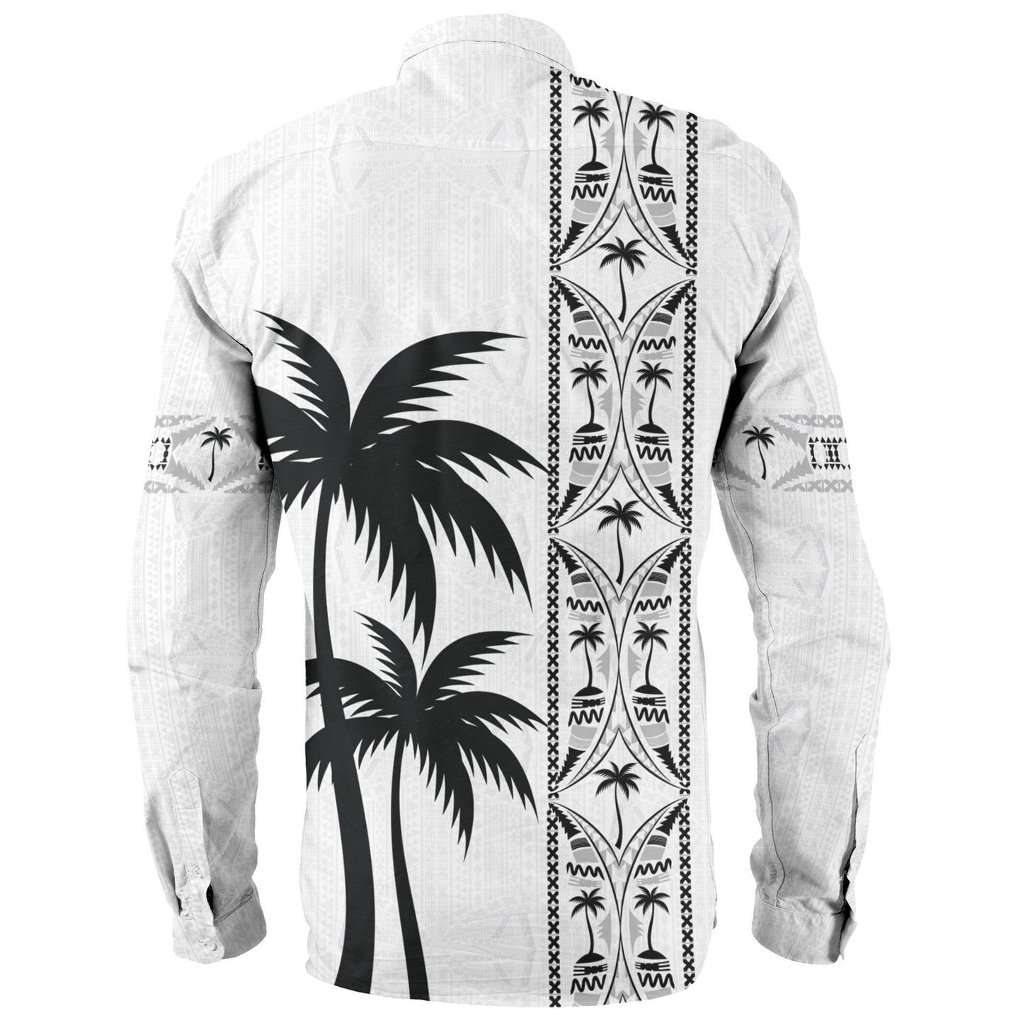 Fiji Long Sleeve Shirt Bula Vinaka Tapa Palms Designs