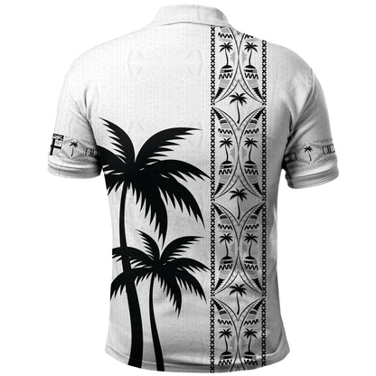 Fiji Polo Shirt Bula Vinaka Tapa Palms Designs