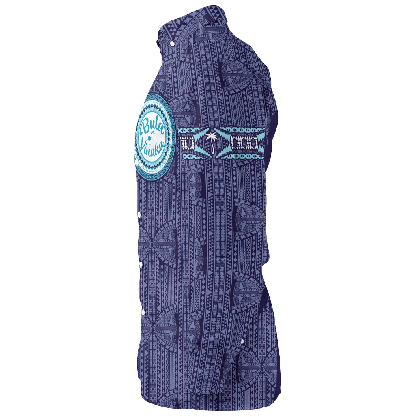 Fiji Long Sleeve Shirt Bula Vinaka Tapa Palms Designs