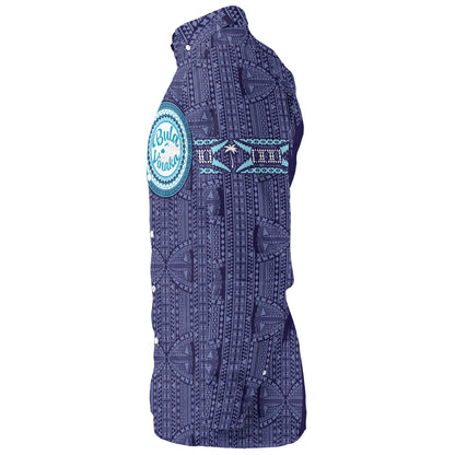 Fiji Long Sleeve Shirt Bula Vinaka Tapa Palms Designs