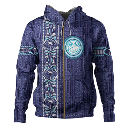 Fiji Hoodie Bula Vinaka Tapa Palms Designs