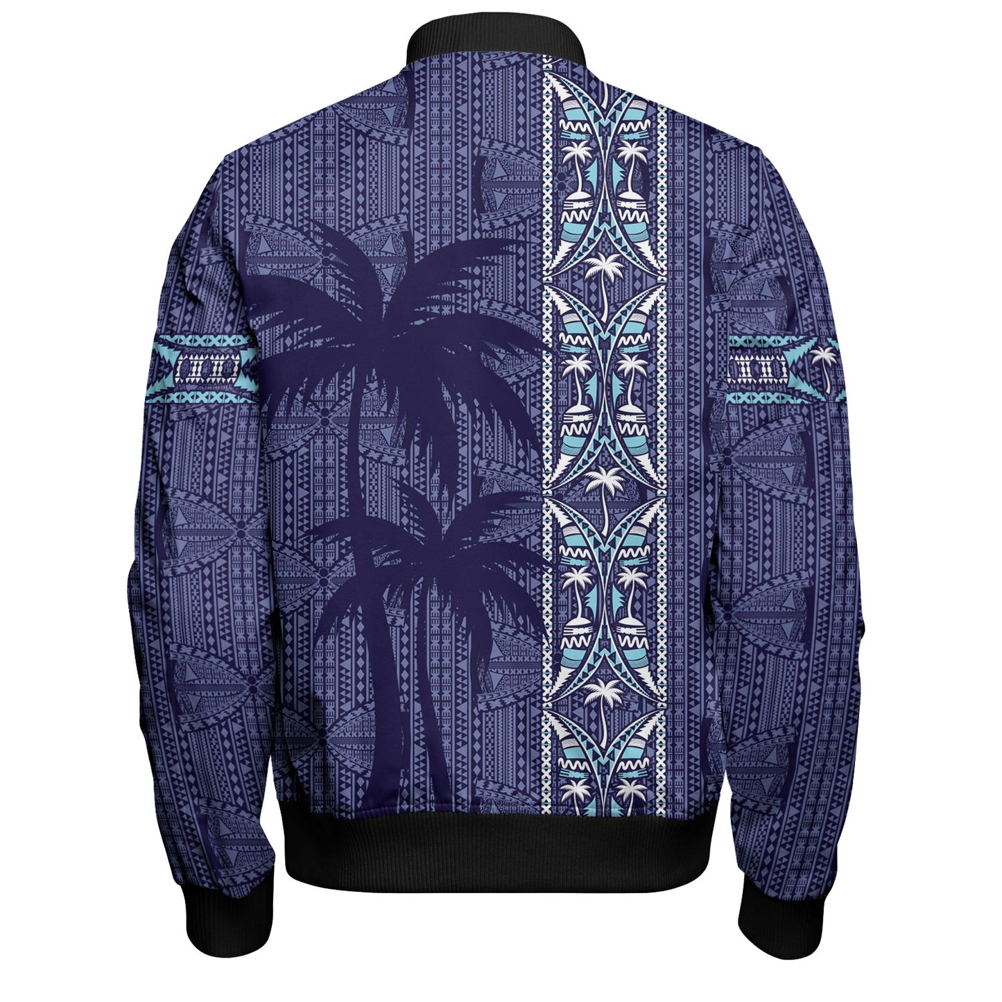 Fiji Bomber Jacket Bula Vinaka Tapa Palms Designs