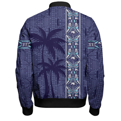 Fiji Bomber Jacket Bula Vinaka Tapa Palms Designs