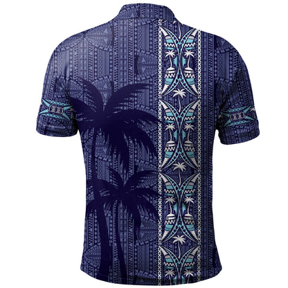 Fiji Polo Shirt Bula Vinaka Tapa Palms Designs