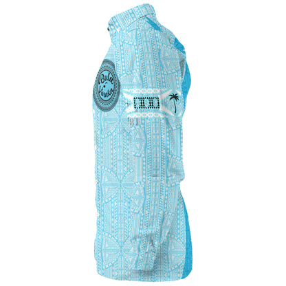 Fiji Long Sleeve Shirt Bula Vinaka Tapa Palms Designs