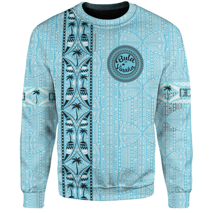 Fiji Sweatshirt Bula Vinaka Tapa Palms Designs
