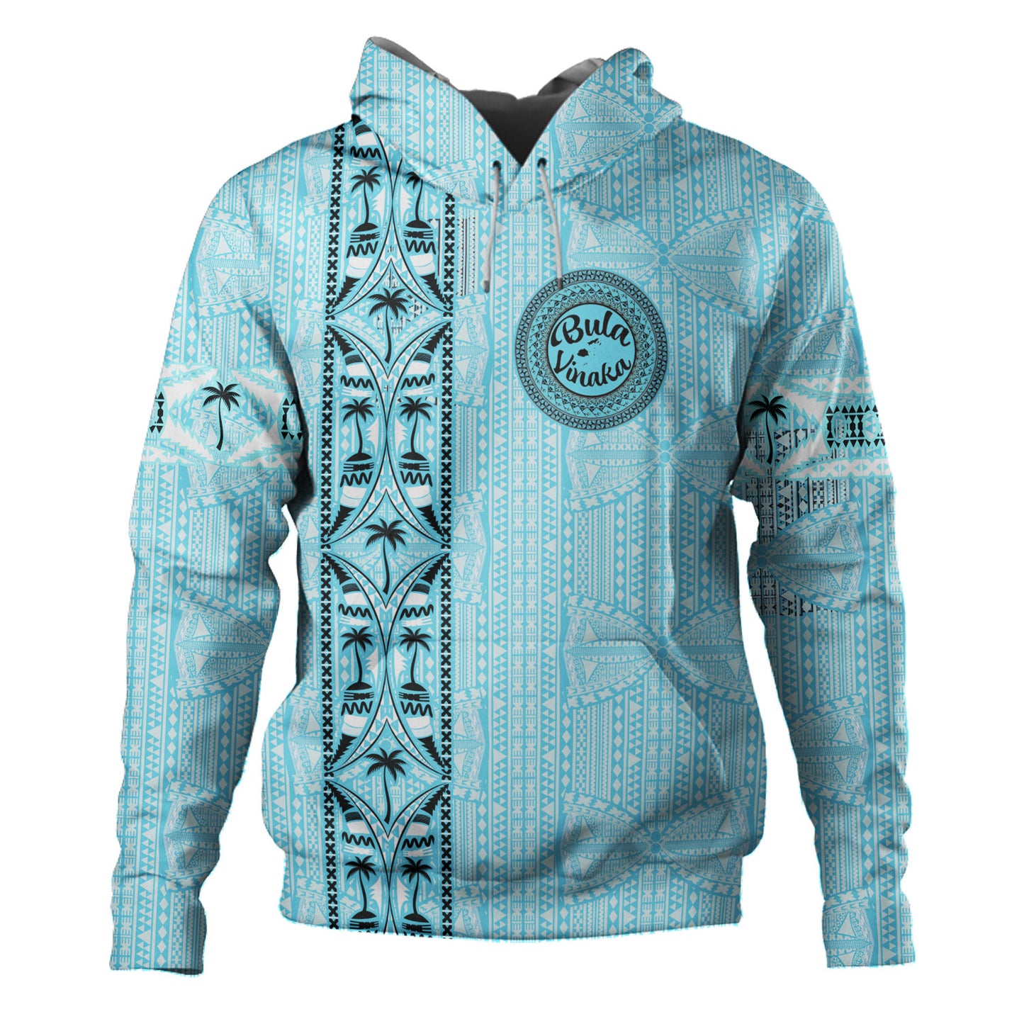 Fiji Hoodie Bula Vinaka Tapa Palms Designs