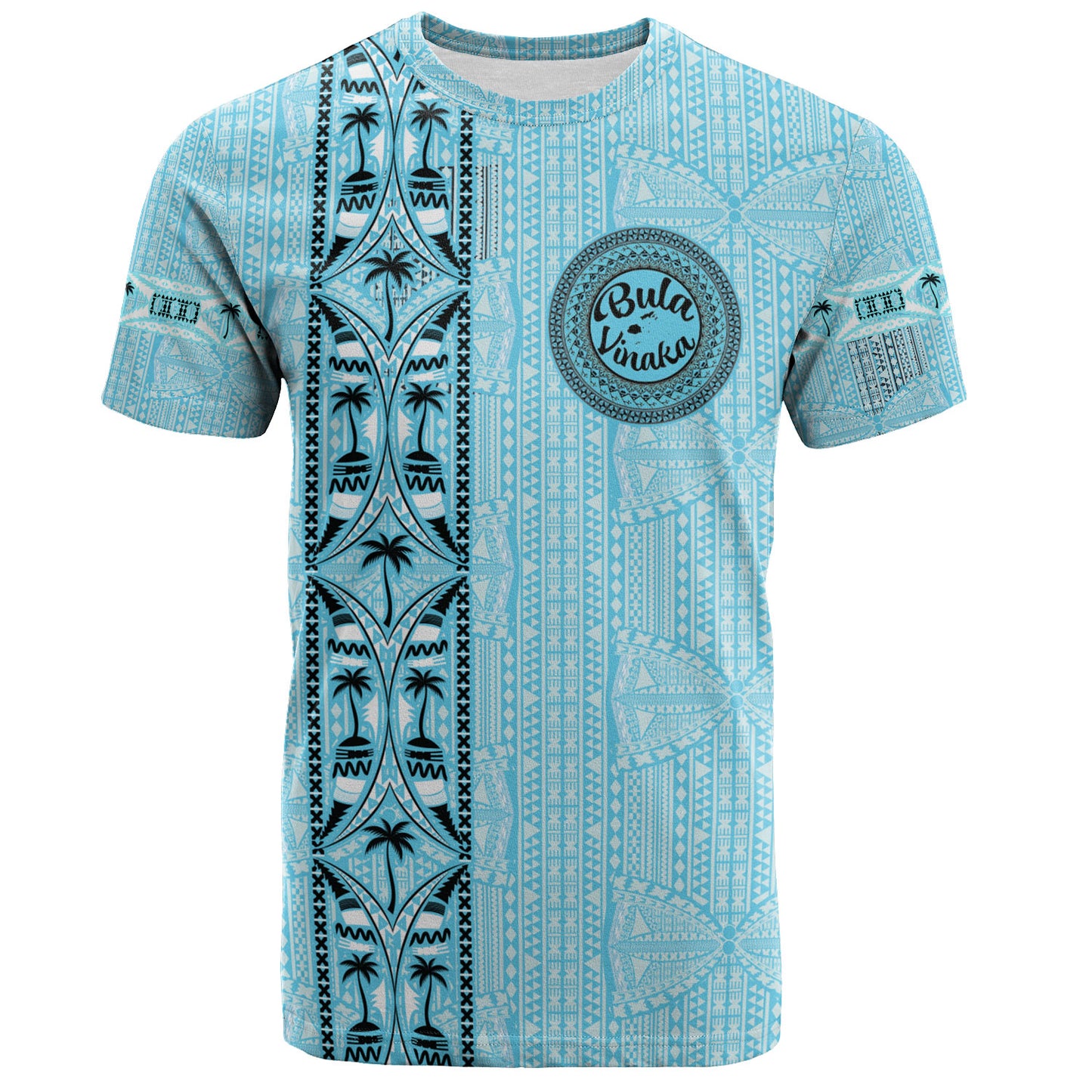 Fiji T-Shirt Bula Vinaka Tapa Palms Designs