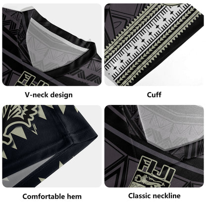 Fiji Rugby Jersey Fiji Bati Masi Tapa Style