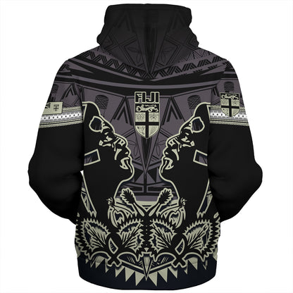Fiji Sherpa Hoodie Fiji Bati Masi Tapa Style