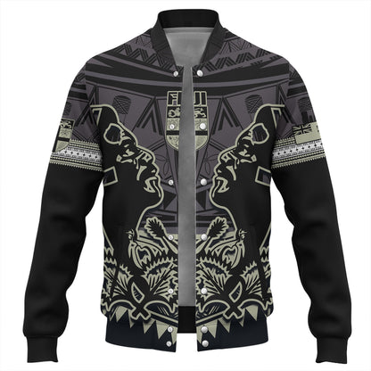 Fiji Baseball Jacket Fiji Bati Masi Tapa Style