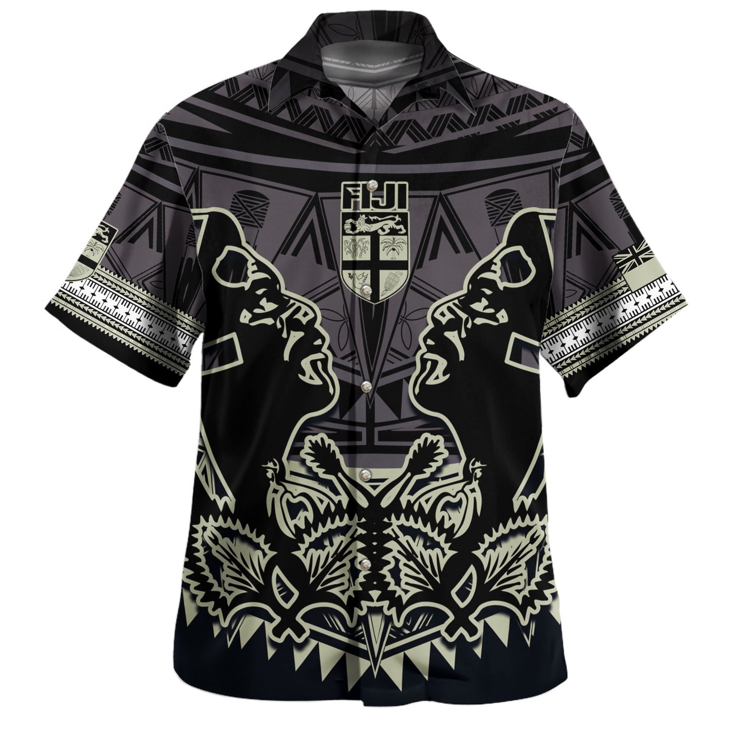 Fiji Hawaiian Shirt Fiji Bati Masi Tapa Style